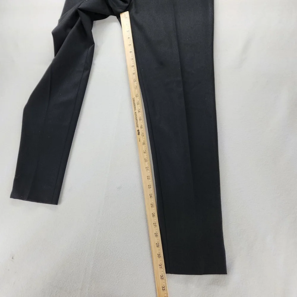 Maria Luisa Biella Collezioni Women Luxury Pants 46 Wool Black Italy US 10 - Picture 6 of 12